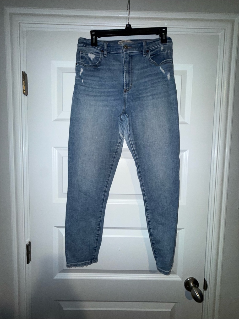 Abercrombie & Fitch High-Rise Light Blue Tapered Jeans